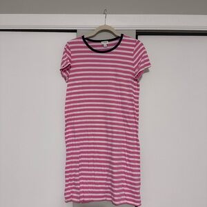 J. Crew Pink and White Striped Top